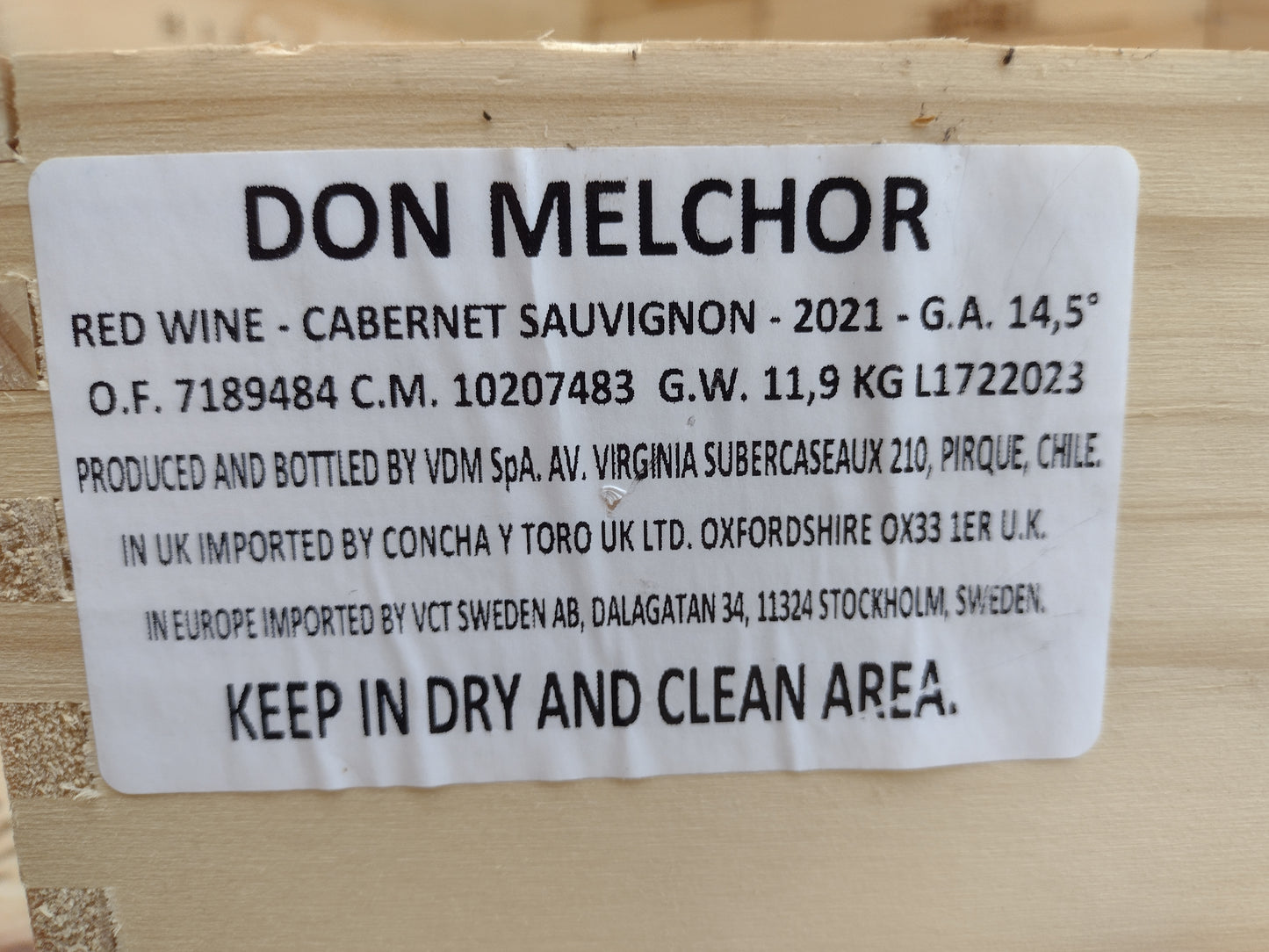 Don Melchor, Chile