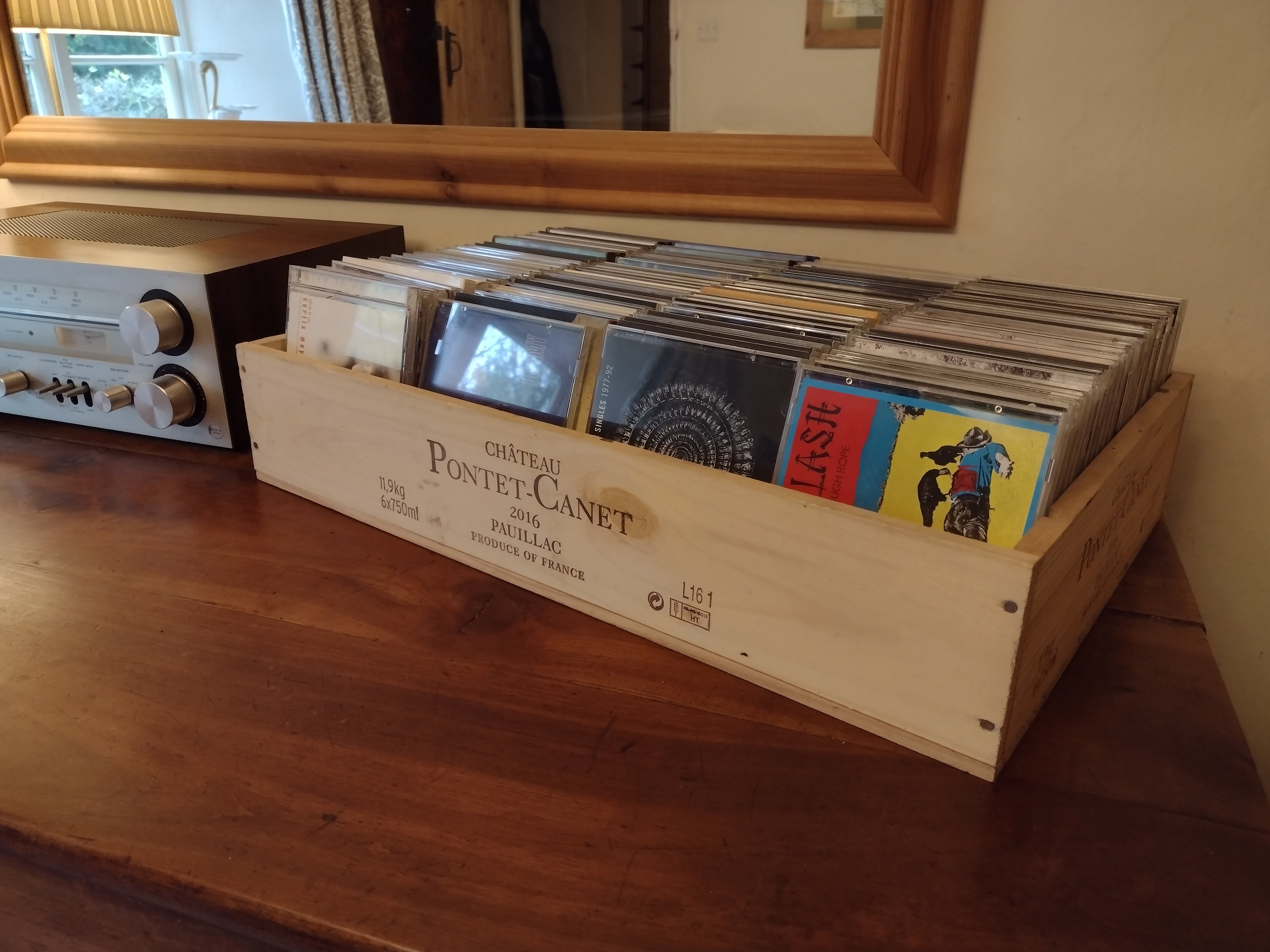 CD/Vinyl Storage – Wooden Wine Boxes