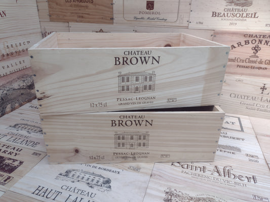 Chateau Brown 12 Bottle Boxes