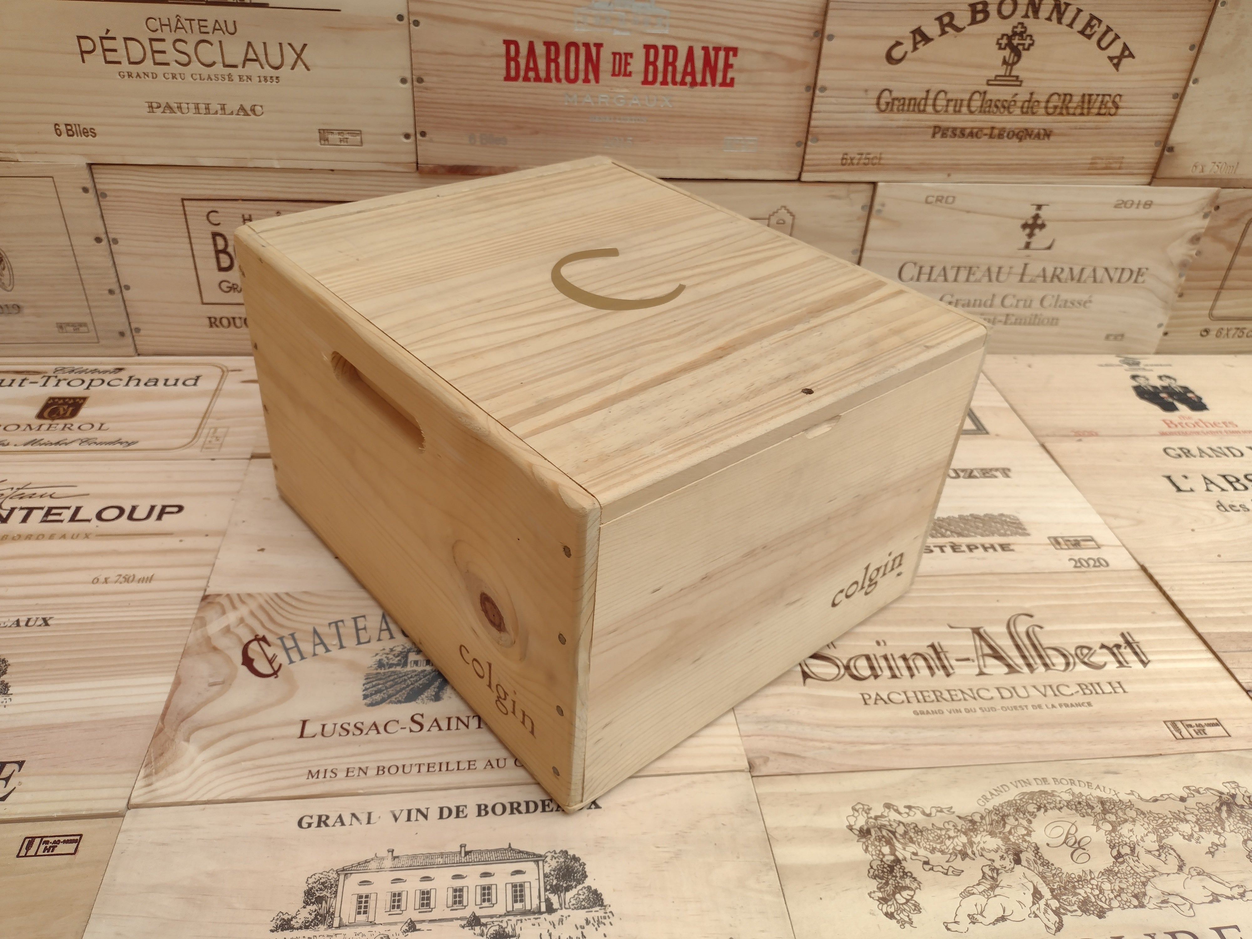 Colgin Estate 6 Bottle Box – Wooden Wine Boxes