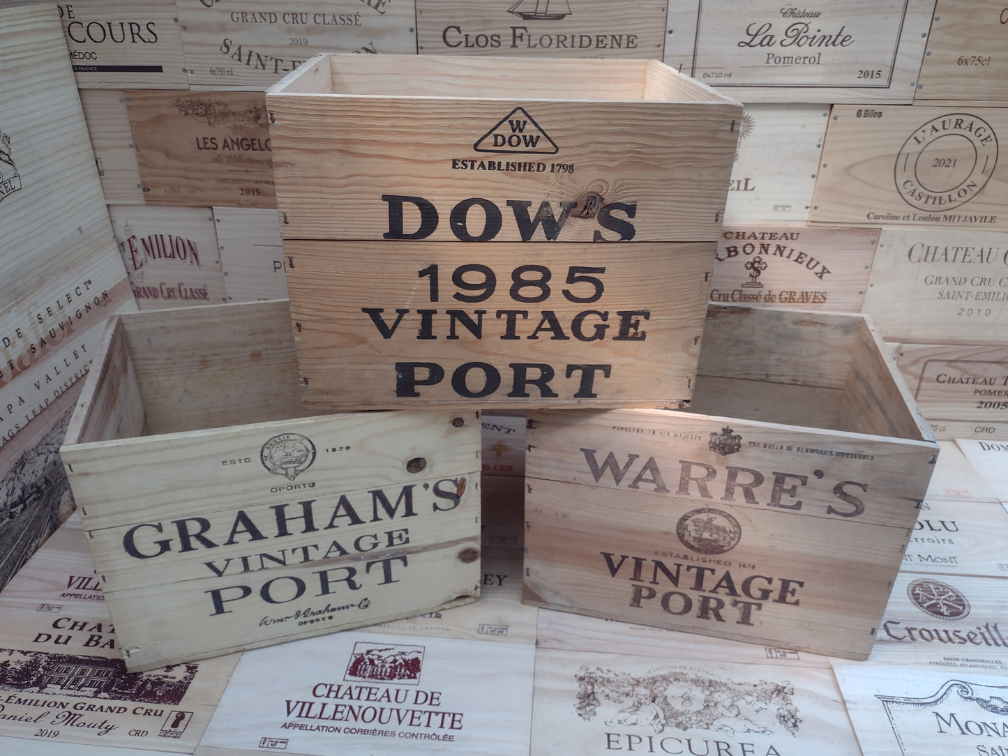 Vintage Port 12 bottle boxes