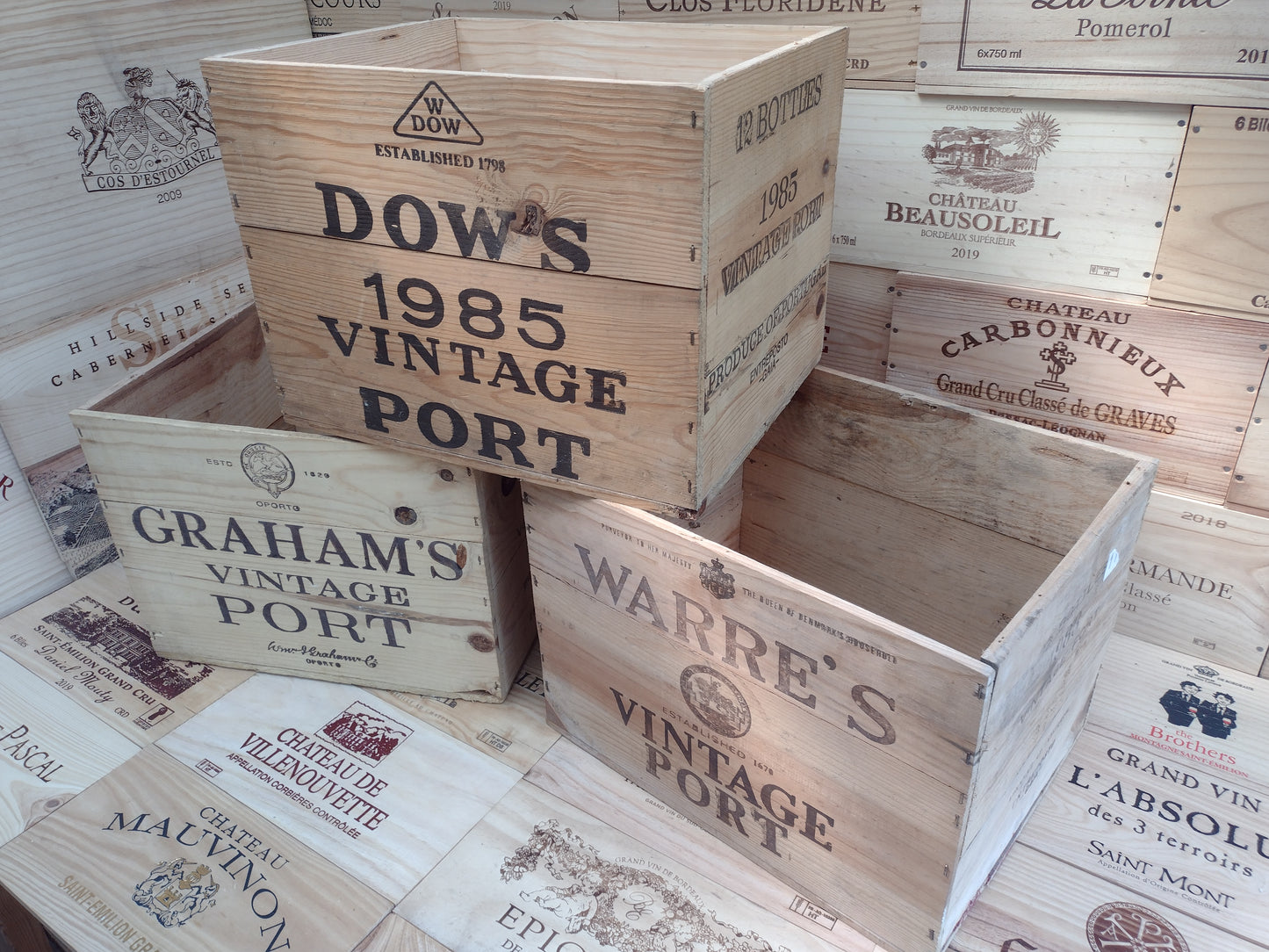 Vintage Port 12 bottle boxes