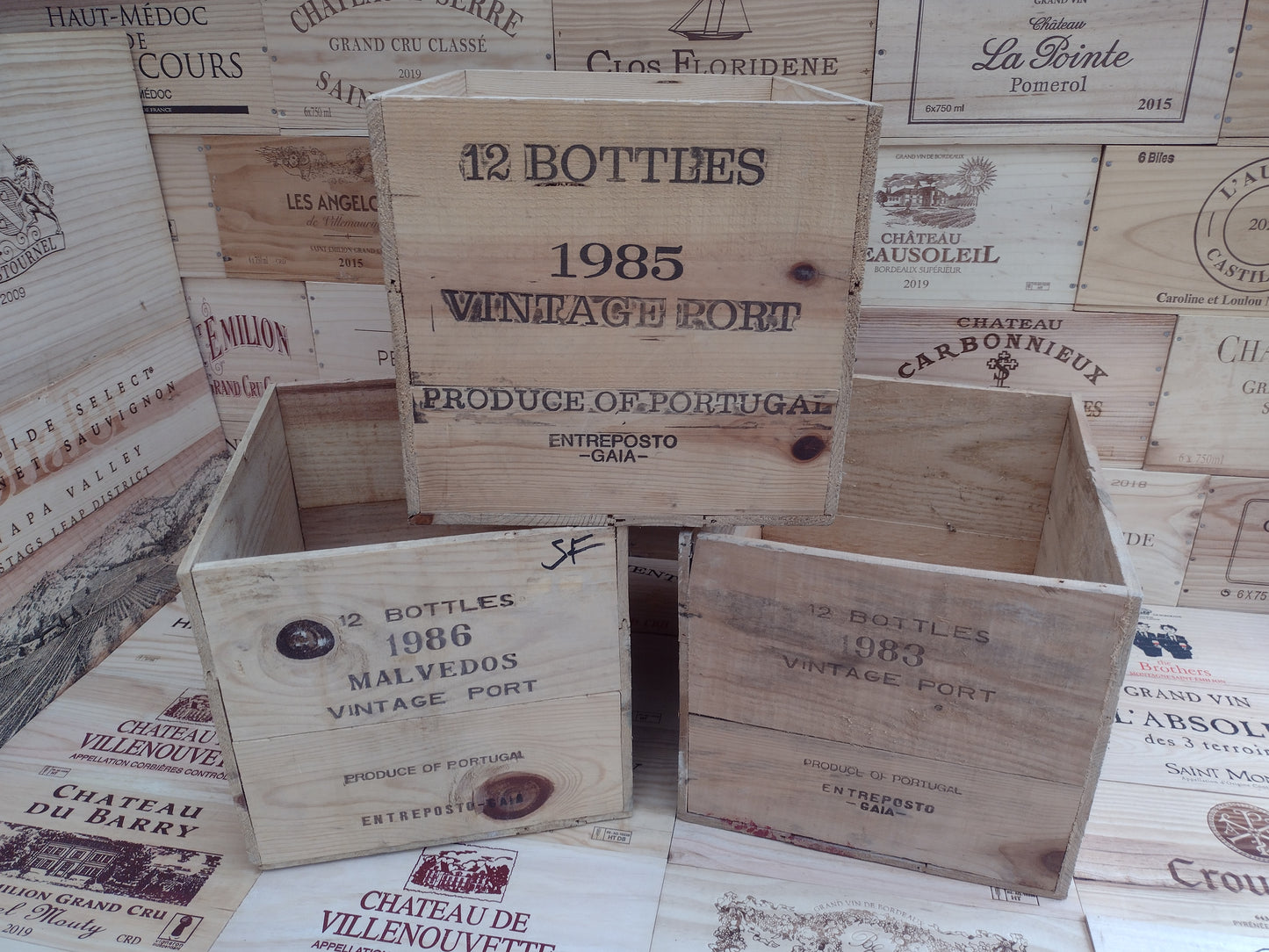 Vintage Port 12 bottle boxes